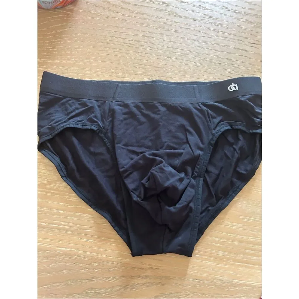 DAVID ARCHY Seamless Brief Modal Soft Breathable No Fly 4 Pack, Black, Small NWT